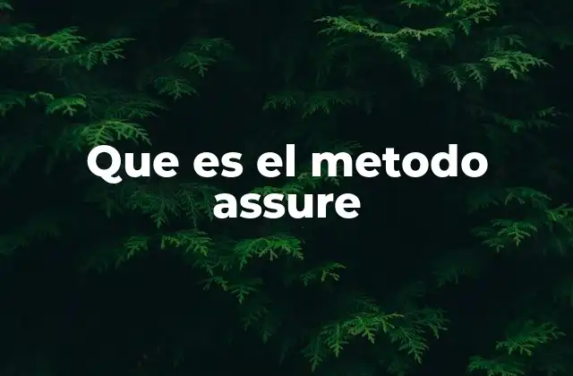 Que es el Metodo Assure