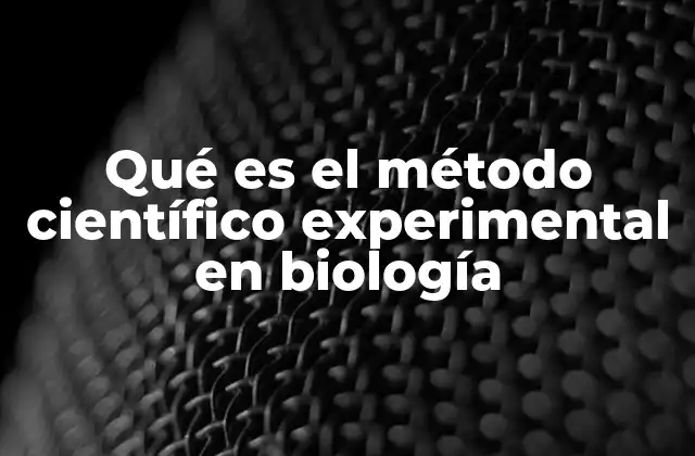 El proceso de investigación en ciencias biológicas
