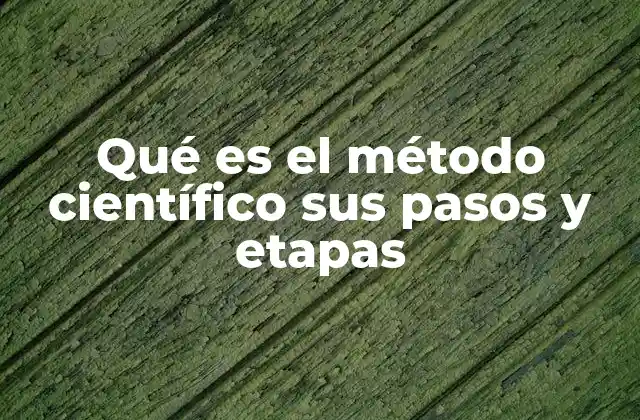 Qué es el Método Científico Sus Pasos y Etapas