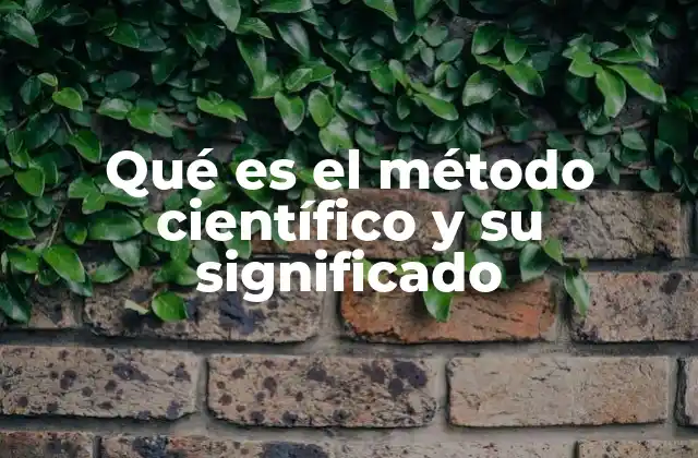 Qué es el Método Científico y Su Significado 2 La base de un enfoque estructurado en la investigación