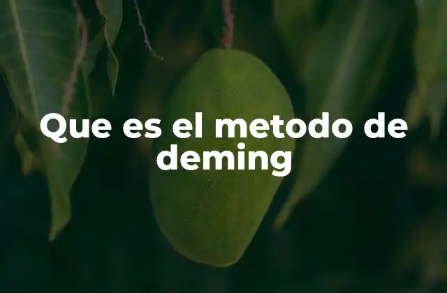 Que es el Metodo de Deming 2 Fundamentos del enfoque Deming para la gestión de calidad