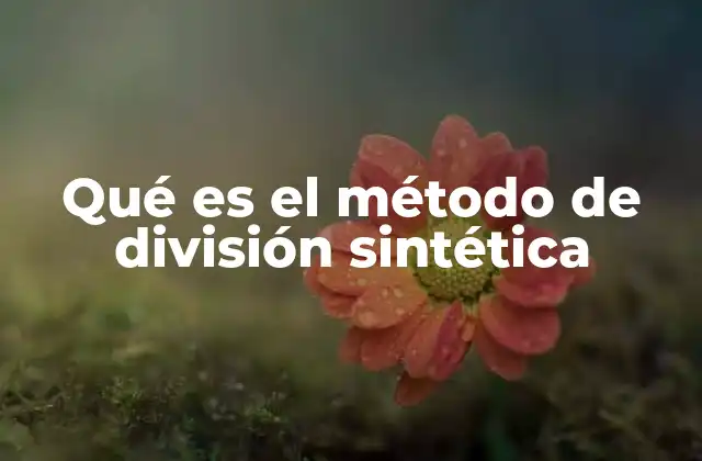 Qué es el Método de División Sintética