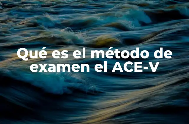 Qué es el Método de Examen el Ace-v