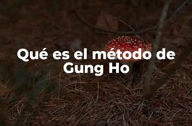 Qué es el Método de Gung Ho