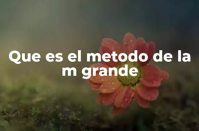 Que es el Metodo de la M Grande 2 Aplicaciones del método de la M grande en la optimización