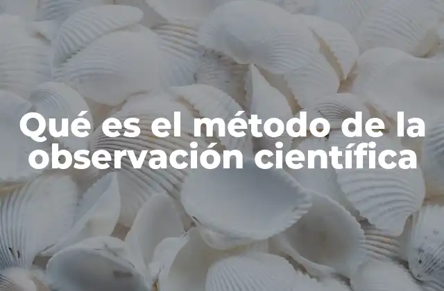La importancia de observar en la investigación científica