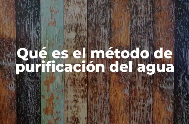 Qué es el Método de Purificación Del Agua