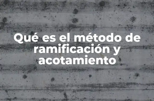 Qué es el Método de Ramificación y Acotamiento 2 Fundamentos del algoritmo de ramificación y acotamiento