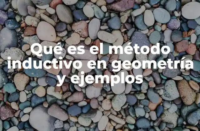 El razonamiento inductivo como herramienta en la construcción de teorías geométricas
