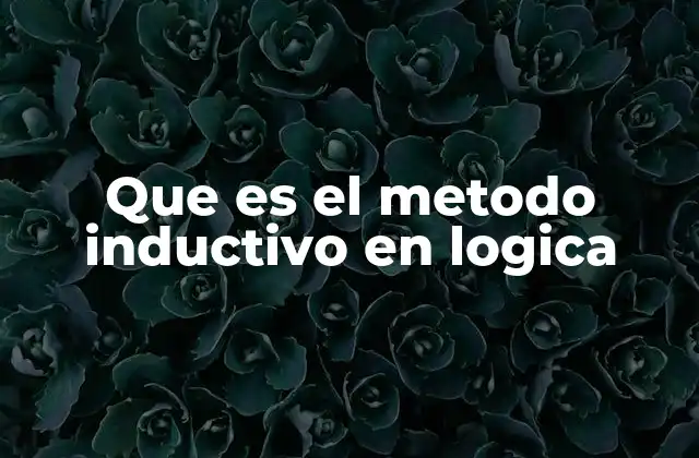 Que es el Metodo Inductivo en Logica
