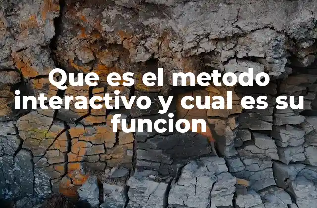 Que es el Metodo Interactivo y Cual es Su Funcion