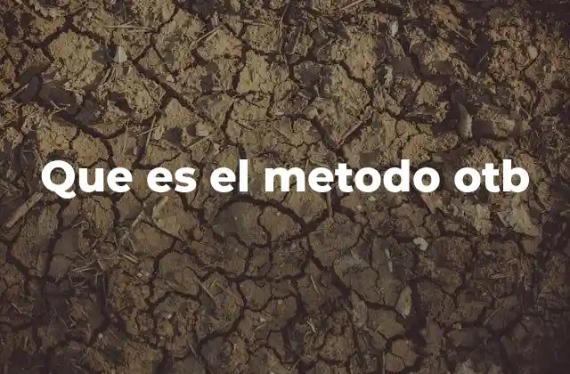 El enfoque de inversión innovador del método OTB