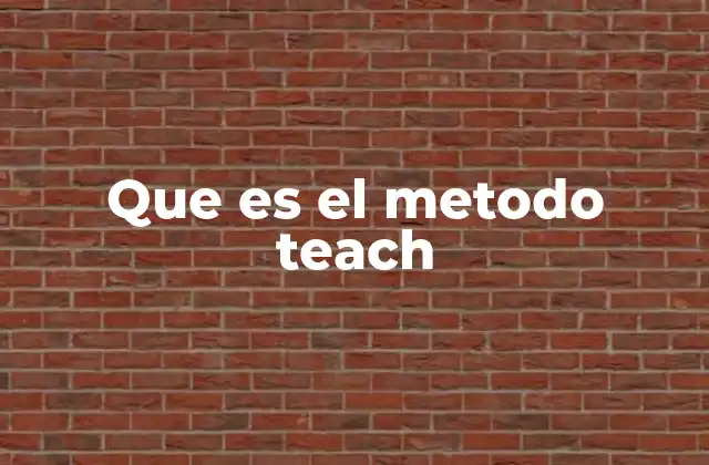 El papel del docente en la metodología Teach