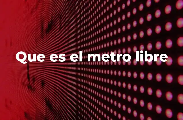Que es el Metro Libre