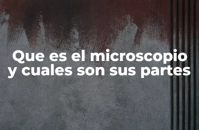 Que es el Microscopio y Cuales Son Sus Partes