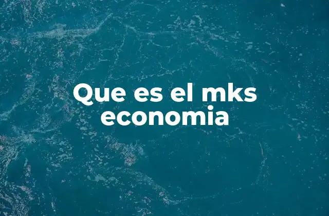 Que es el Mks Economia
