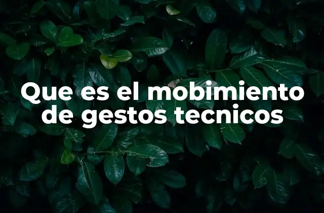 Que es el Mobimiento de Gestos Tecnicos