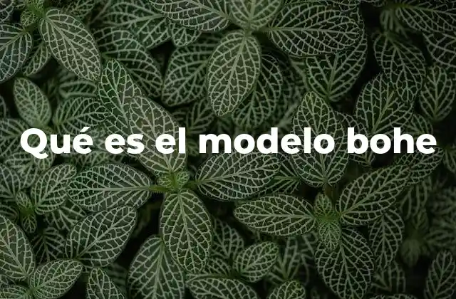 Qué es el Modelo Bohe