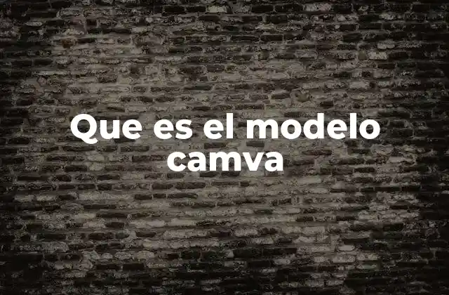Que es el Modelo Camva