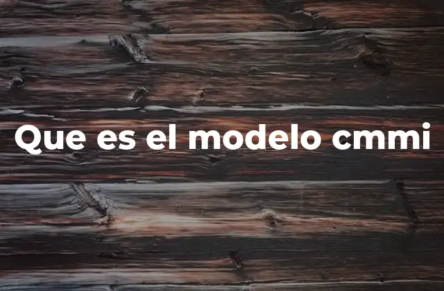 Fundamentos del modelo CMMI