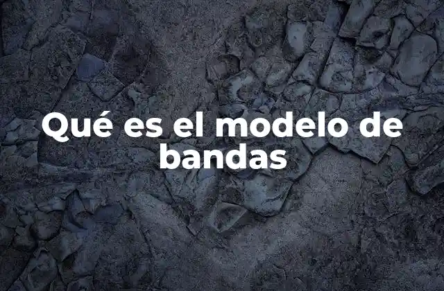 Qué es el Modelo de Bandas