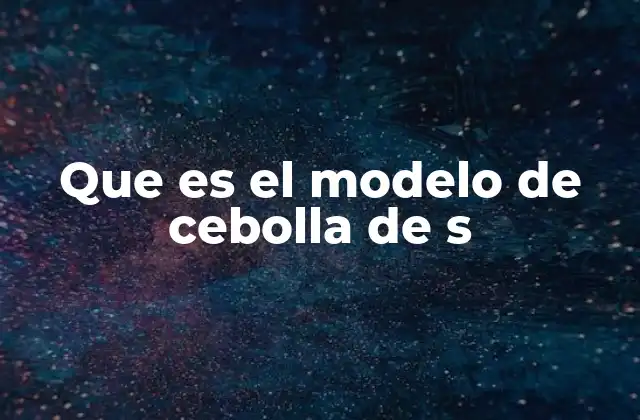 Que es el Modelo de Cebolla de S