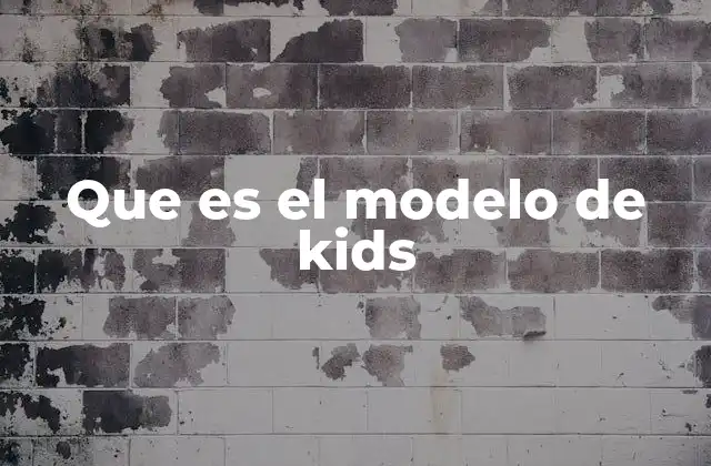 Que es el Modelo de Kids