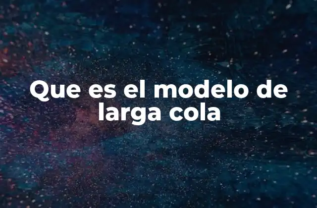 Que es el Modelo de Larga Cola