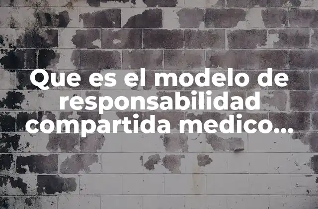Que es el Modelo de Responsabilidad Compartida Medico Paciente