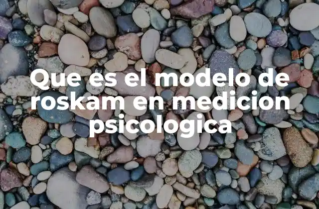 Que es el Modelo de Roskam en Medicion Psicologica