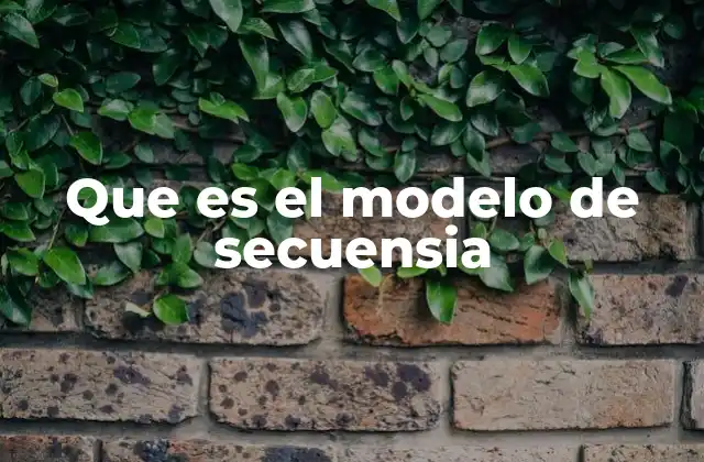 Que es el Modelo de Secuensia