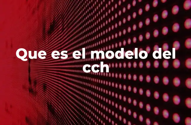 Que es el Modelo Del Cch