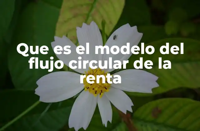 Que es el Modelo Del Flujo Circular de la Renta