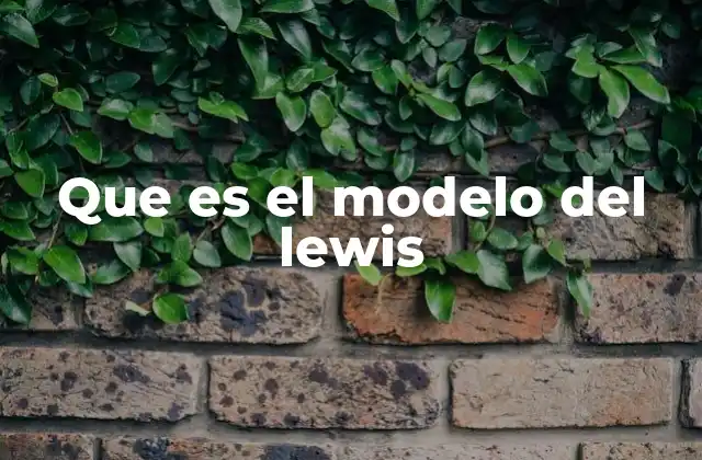 Que es el Modelo Del Lewis