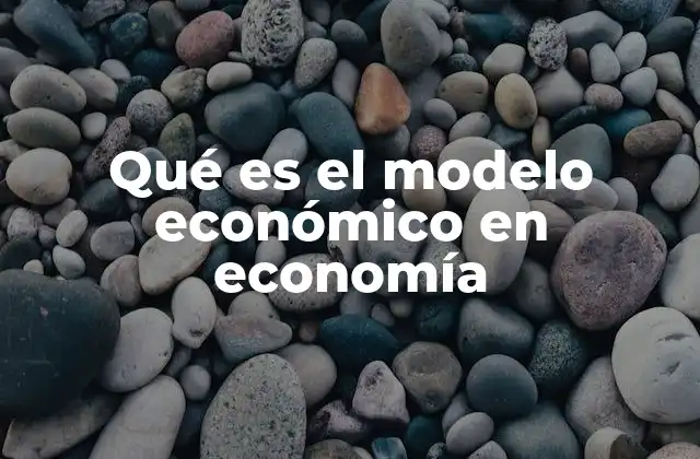 Qué es el Modelo Económico en Economía