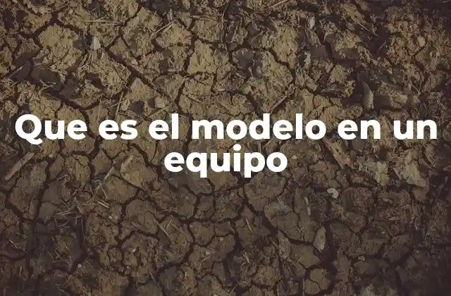Que es el Modelo en un Equipo 2 La base estructural de un modelo de equipo