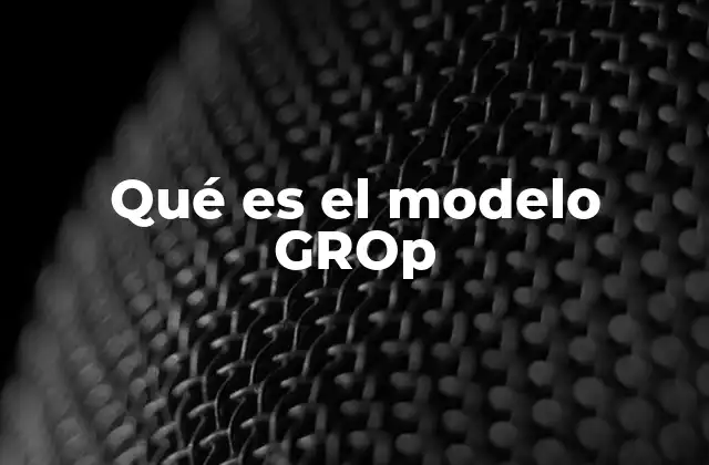 Qué es el Modelo Grop