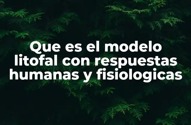 Que es el Modelo Litofal con Respuestas Humanas y Fisiologicas