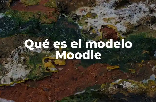 Qué es el Modelo Moodle