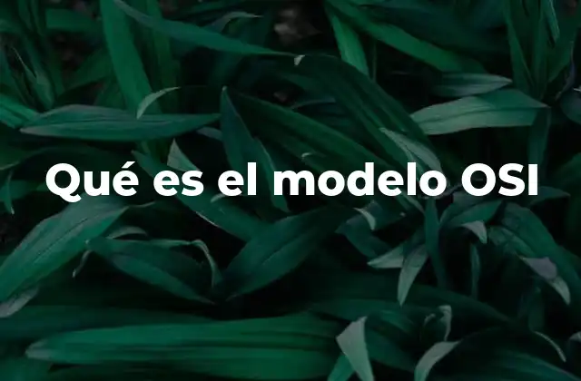 Qué es el Modelo Osi