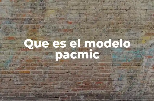Que es el Modelo Pacmic