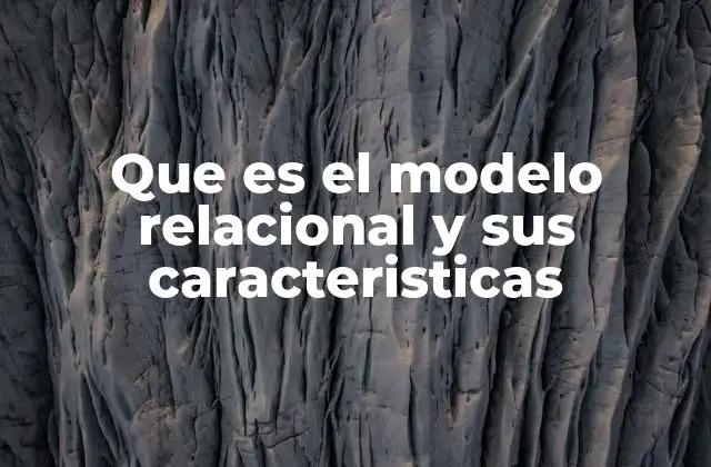 Que es el Modelo Relacional y Sus Caracteristicas