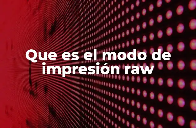 Cómo el modo de impresión RAW mejora la calidad de la imagen impresa