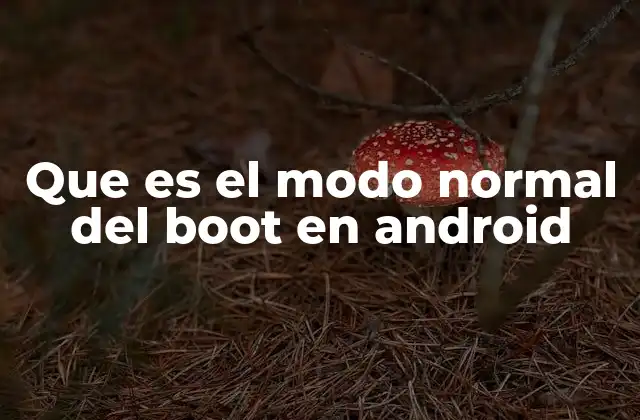 Que es el Modo Normal Del Boot en Android