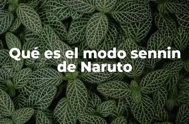 Qué es el Modo Sennin de Naruto