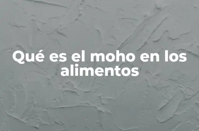 Qué es el Moho en los Alimentos