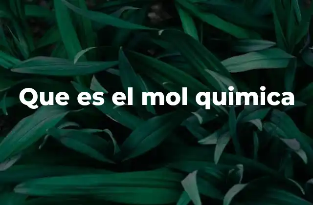 Que es el Mol Quimica