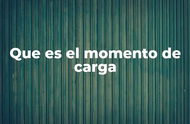 Que es el Momento de Carga
