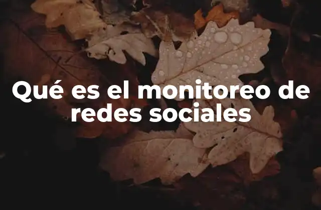 Qué es el Monitoreo de Redes Sociales