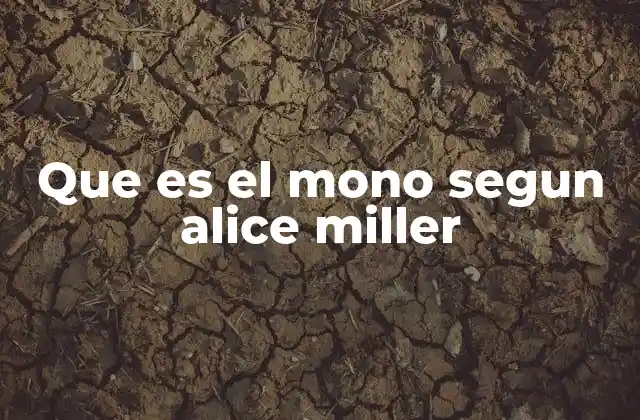 Que es el Mono Segun Alice Miller
